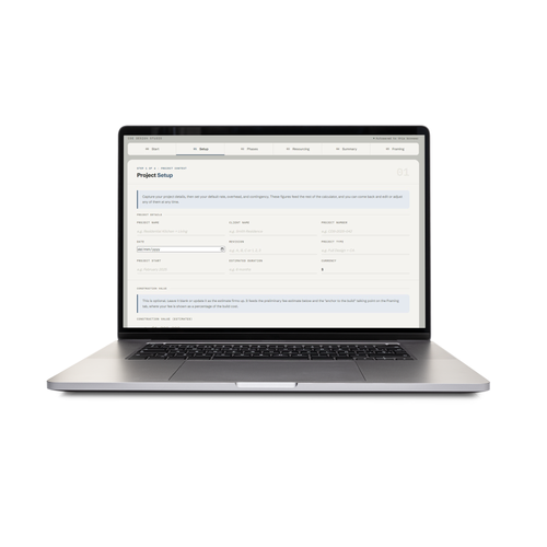 Fee calculator built for interior designers